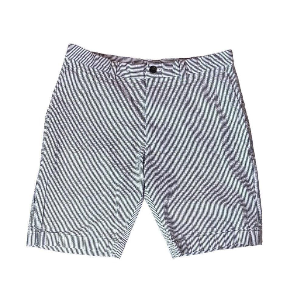 Brooks Brothers Seersucker Striped Blue Shorts Men's Size 34 Cotton